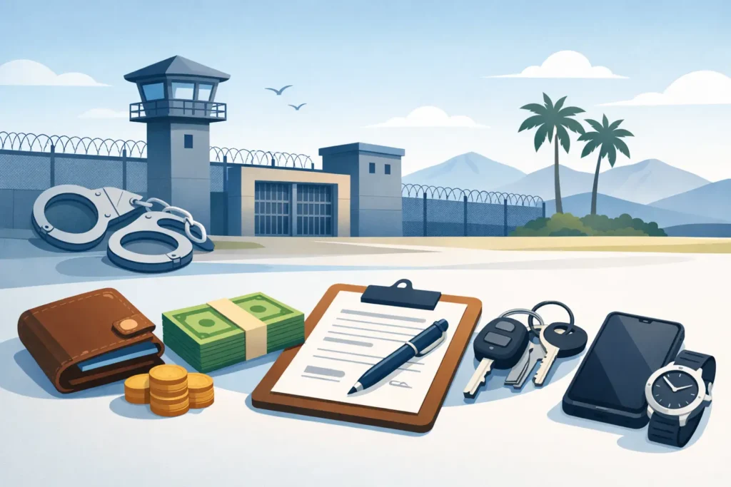 What to Bring for Bond at a California Jail
